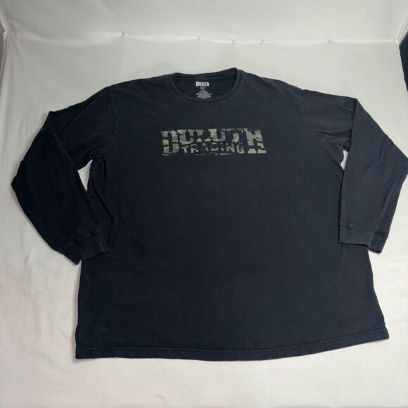 Duluth Trading Co Other - Duluth Trading Co. Black Long Sleeve T-Shirt Camo Logo Relaxed Fit XL
